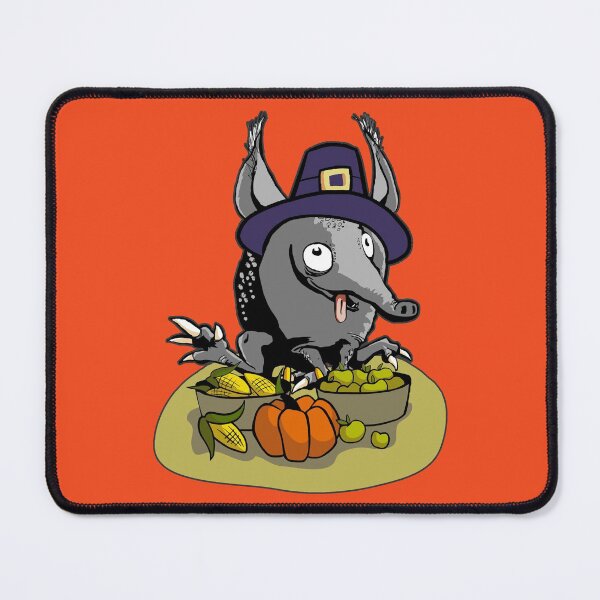 Item preview, Thanksgiving armadillo pilgrim hat cute quirky cartoon designed and sold by SolidEarthArt.