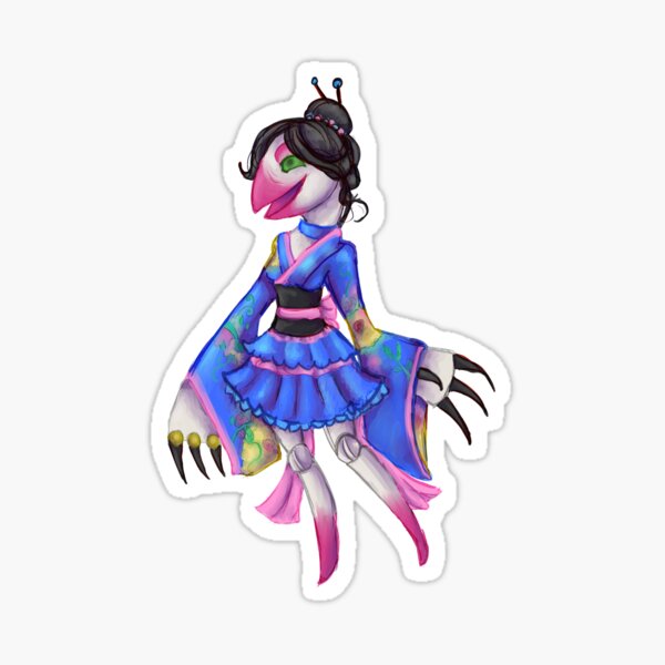 Bird Seed: Kimono Monster Bird Sticker