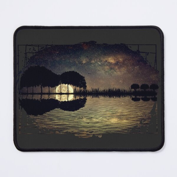 guitar island moonlight Mouse Pad
