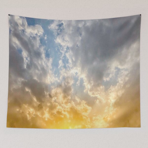 Item preview, Sunrise with beautiful clouds in Kuwait's skies designed and sold by Infinite Feeling Shop.