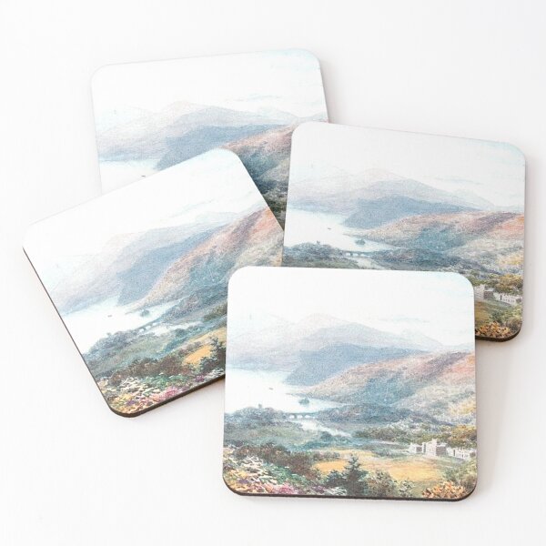 Item preview, Vintage Illustration of Loch Tay & Taymouth Castle designed and sold by yourscotland.