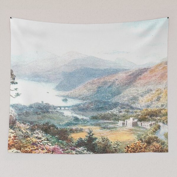 Item preview, Vintage Illustration of Loch Tay & Taymouth Castle designed and sold by yourscotland.