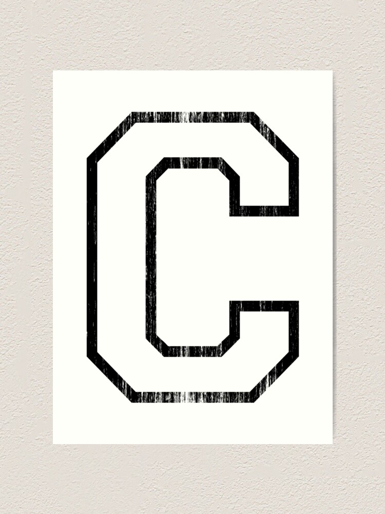 big varsity letter c art print for sale by adamcampen redbubble