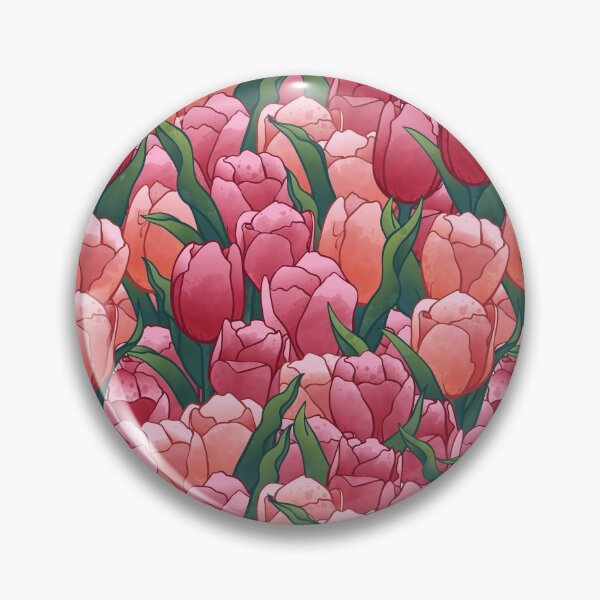 Item preview, seamless beautiful pink tulips patterns - floral watercolor designed and sold by mituturi.