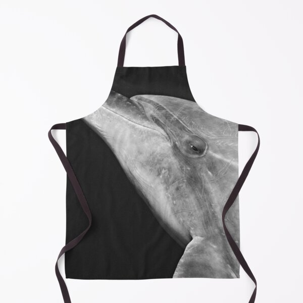 Item preview, Wild Bottlenose dolphin black and white portrait designed and sold by Chloé Yzoard.