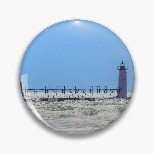 Item preview, Manistee North Pierhead from Beach designed and sold by Enzwell.