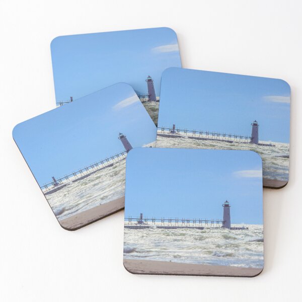 Item preview, Manistee North Pierhead from Beach designed and sold by Enzwell.