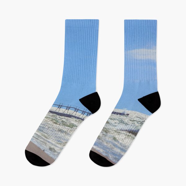 Item preview, Manistee North Pierhead from Beach designed and sold by Enzwell.