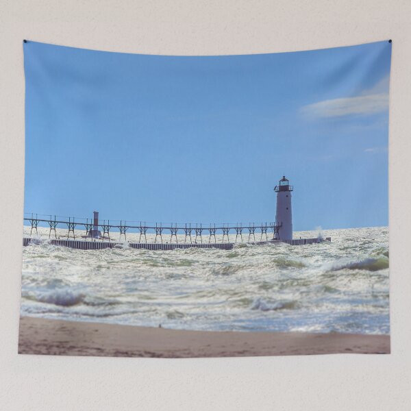 Item preview, Manistee North Pierhead from Beach designed and sold by Enzwell.