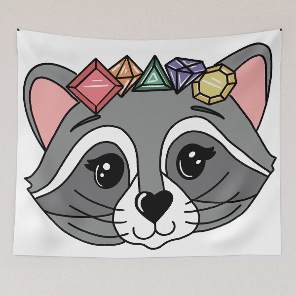 Item preview, Racoon with Gems designed and sold by MammaPanda.