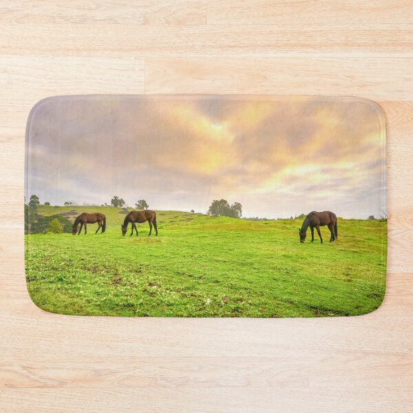 Item preview, Horses on green pastures designed and sold by sinseeho.