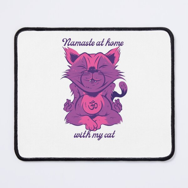 Item preview, Namaste at home with my cat designed and sold by Cattigal.