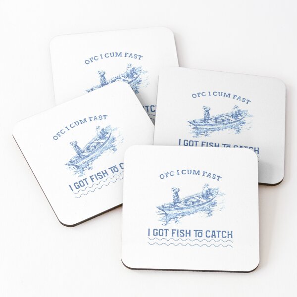 Item preview, Funny Fishing Quotes T-ShirtOf Course I Cum Fast I Got Fish To Catch  designed and sold by BumbleBie.