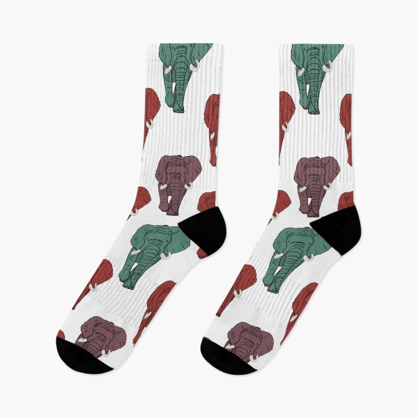 Item preview, Masala Elephant pattern on white designed and sold by Quick Brown Fox Canada.