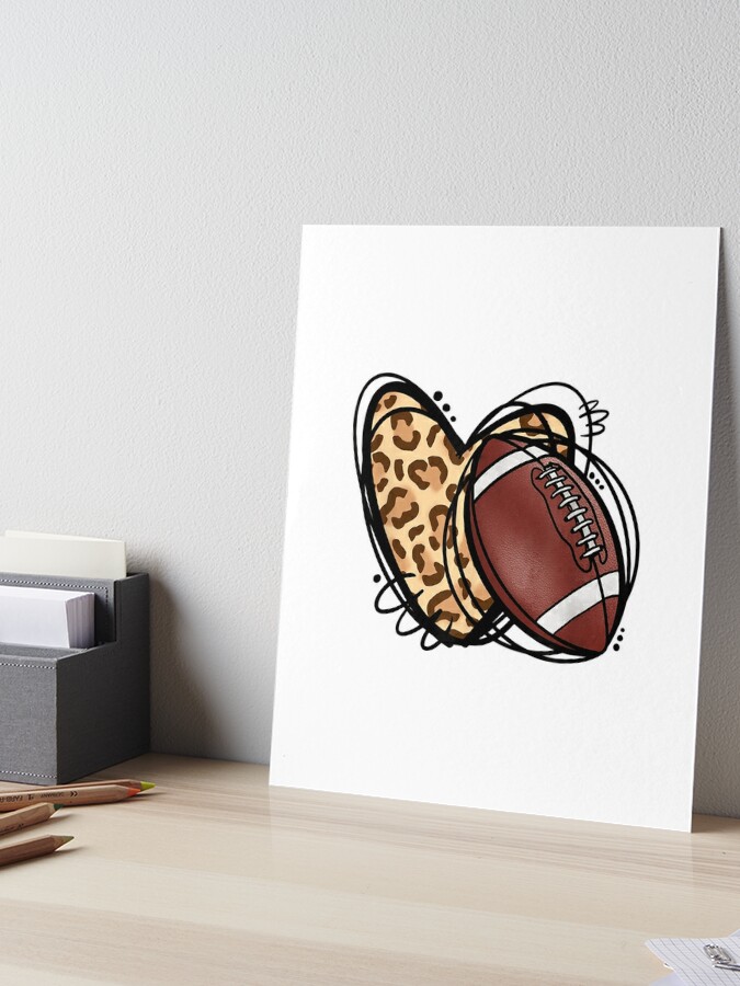 Heart Leopard Football Dodgers Graphic by studio8586 · Creative