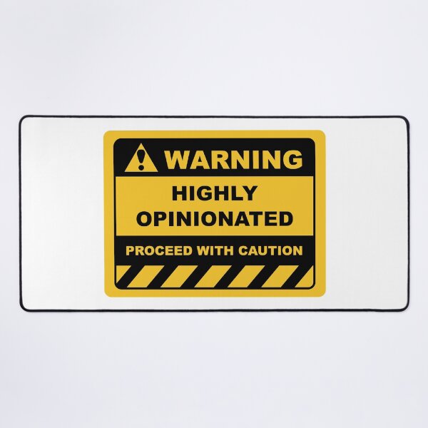Item preview, Human Warning Sign HIGHLY OPINIONATED PROCEED WITH CAUTION Sayings Sarcasm Humor Quotes designed and sold by ColorMeHappy123.