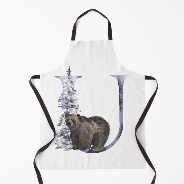 Item preview, Winter Letter U with Snowy forest and Bear designed and sold by Product Stella.