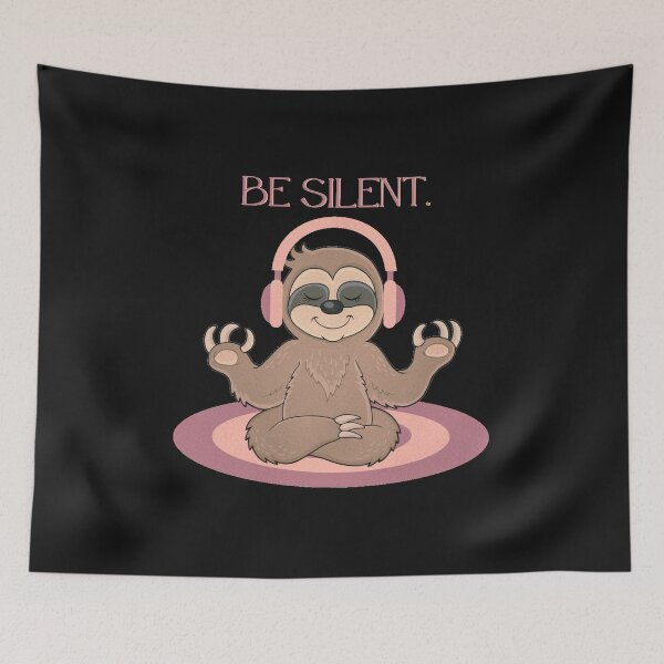 Item preview, Be Silent (Meditating Sloth) designed and sold by dmbdana.