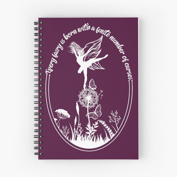 Item preview, Every fairy is born with a finite number of curses - white text - fairy core, cottage core - halloween designed and sold by hasbeenz.