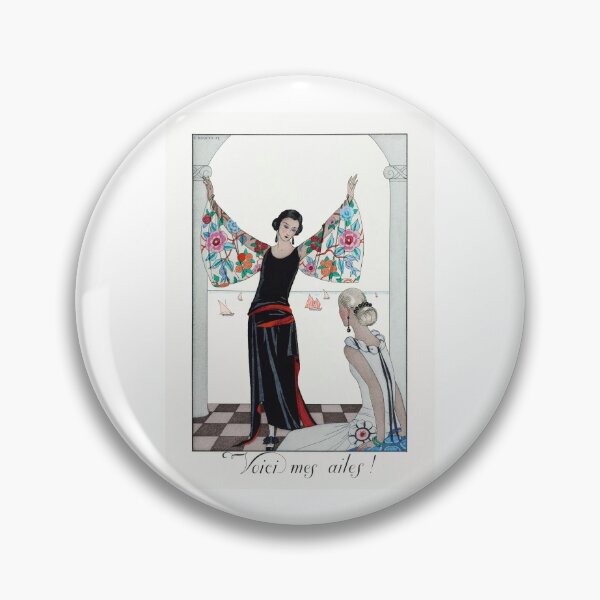 Item preview, Art deco vintage french fashion illustration by Georges Barbier, Voici mes ailes! (1923) designed and sold by KaterinaLog.