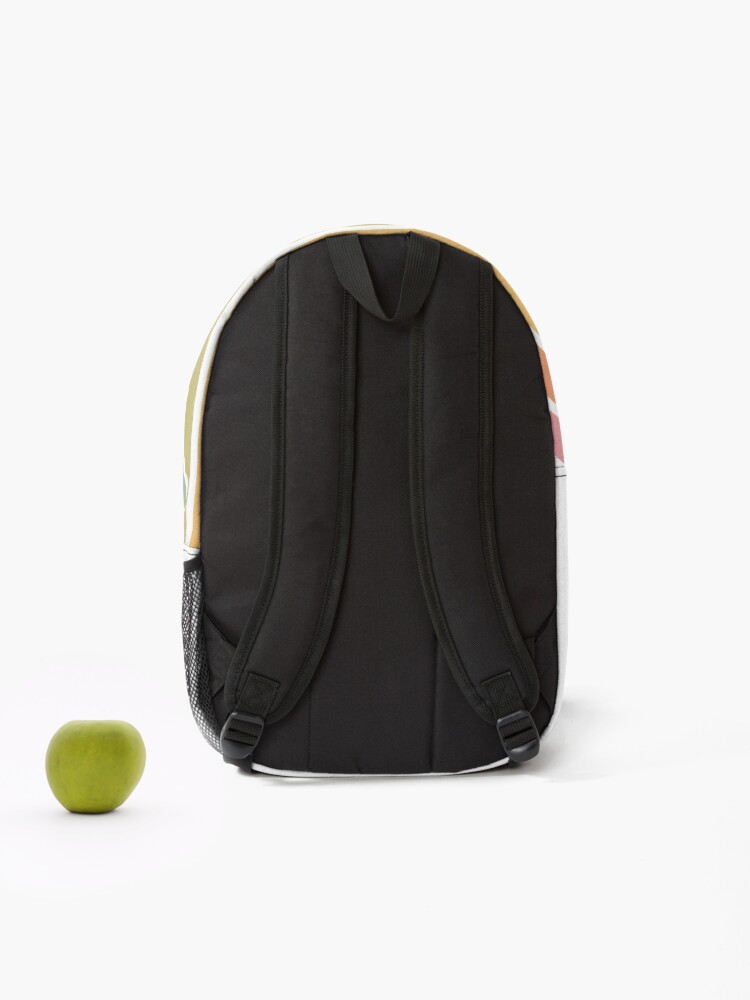 Alternate view of Rainbow on White Backpack