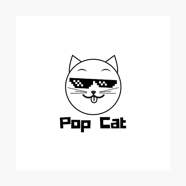 Popping Cat Meme  Photographic Print for Sale by Merch-On