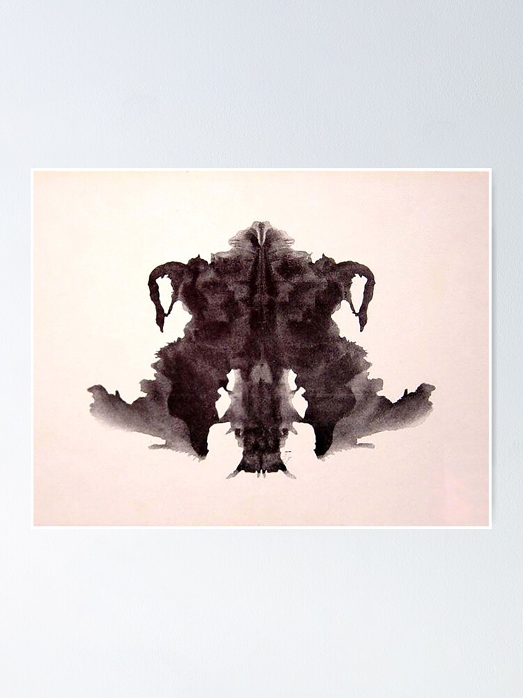 Poster Taches D Encre Psychologie Quatrieme Tache Rorschach Test De Tache D Encre Par Tomsredbubble Redbubble