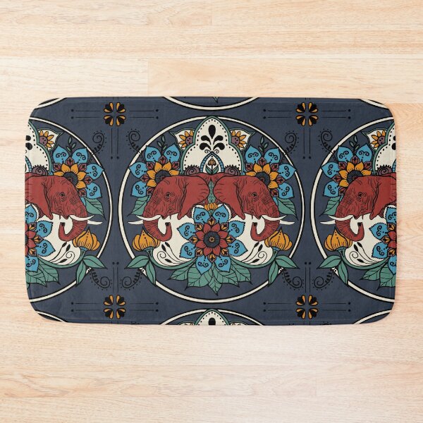 Item preview, Masala Elephant Motif Pattern designed and sold by Quick Brown Fox Canada.