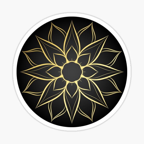 Item preview, Yellow Flower Mandala art illustrator Design designed and sold by Chimp Champ.