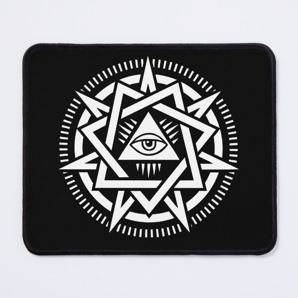 Item preview, Twin Seven Pointed Fairy star Heptagram Septogram All Seeing Eye designed and sold by SpreadForSatan.