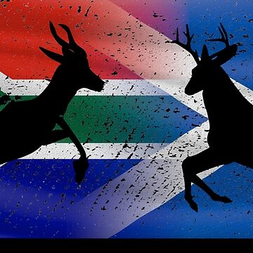 Artwork thumbnail, South Africa Scotland deer (DISTRESSED) by SolidEarthArt