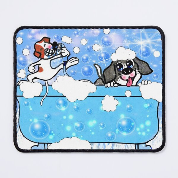 Item preview, Cute dogs take a bath ... designed and sold by Shirley cute art .