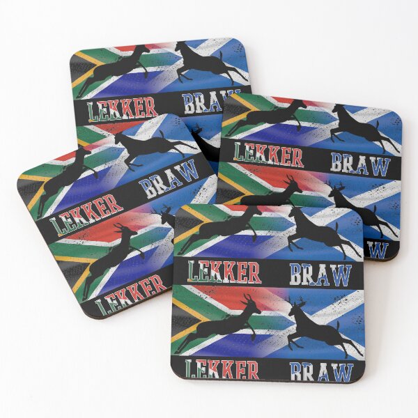 Item preview, South Africa Scotland deer Lekker Braw (DISTRESSED) designed and sold by SolidEarthArt.