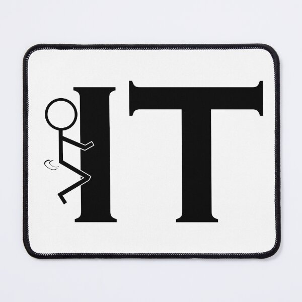 Item preview, Fuck IT Humping Stick Man Black Typography Sarcasm Humor Graphic Design - Illustration designed and sold by ColorMeHappy123.