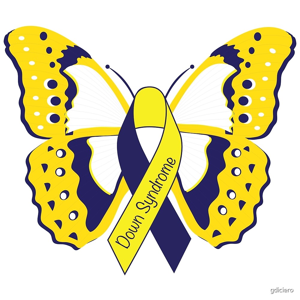 "Down Syndrome Awareness Butterfly" by gdiciero Redbubble