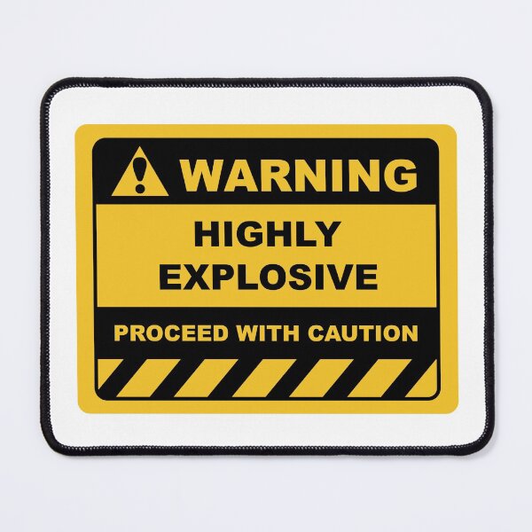 Item preview, Human Warning Sign HIGHLY EXPLOSIVE PROCEED WITH CAUTION Sayings Sarcasm Humor Quotes designed and sold by ColorMeHappy123.