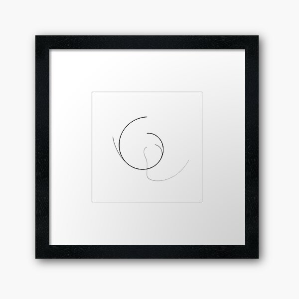 Monochrome Trigonometry #001 Framed Art Print