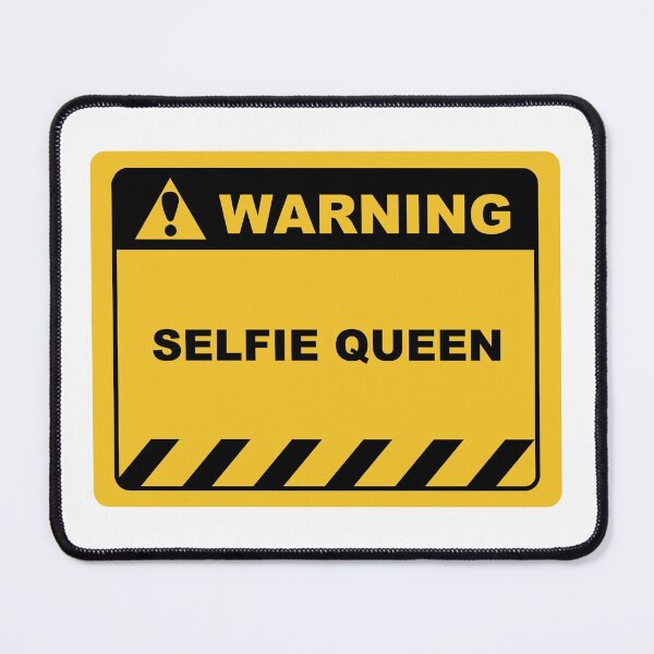 Item preview, Funny Human Warning Label / Sign SELFIE QUEEN Sayings Sarcasm Humor Quotes designed and sold by ColorMeHappy123.