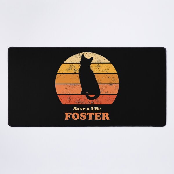 Item preview, Foster Cat Retro Sunset Orange designed and sold by MSwiftDesigns.