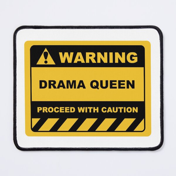 Item preview, Funny Human Warning Label / Sign DRAMA QUEEN Sayings Sarcasm Humor Quotes designed and sold by ColorMeHappy123.