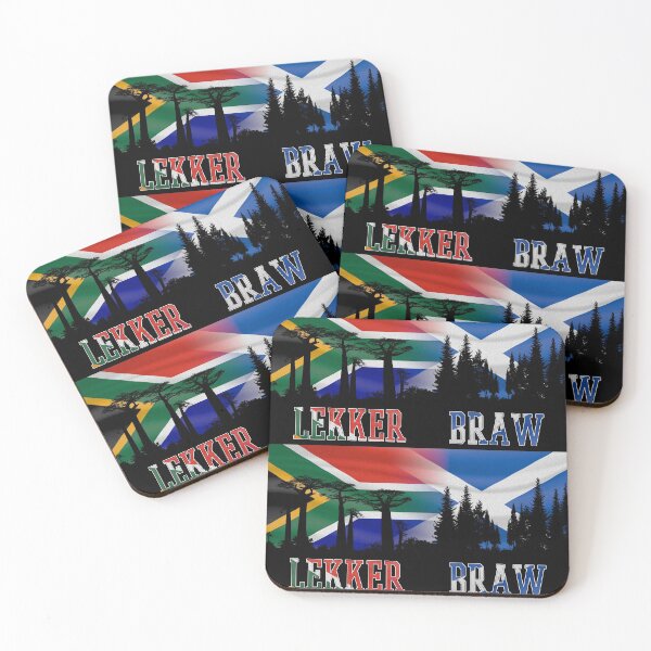 Item preview, South Africa Scotland trees Lekker Braw (CLEAN) designed and sold by SolidEarthArt.