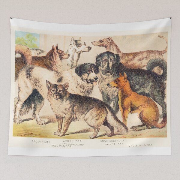 Item preview, Dog breeds vintage art designed and sold by Vintage Designs +.