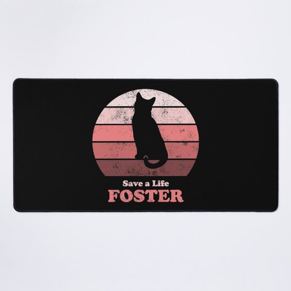 Item preview, Foster Cat Retro Sunset Pink designed and sold by MSwiftDesigns.