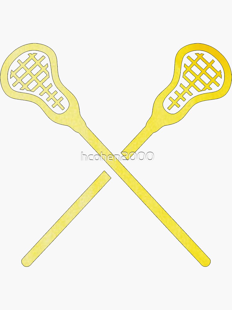 "Lacrosse Stick Yellow" Sticker by hcohen2000 Redbubble