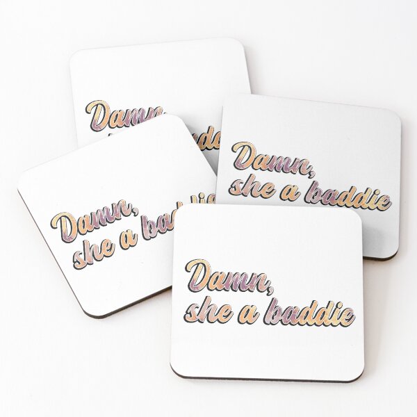 Item preview, Damn, she a baddie Colorful Text designed and sold by TheMajesticGoat.