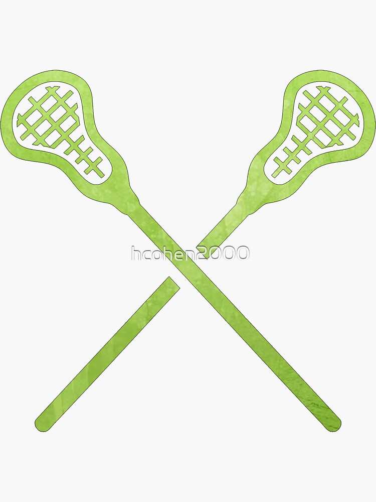 "Lacrosse Stick Green" Sticker by hcohen2000 Redbubble