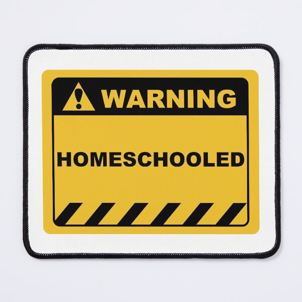 Item preview, Human Warning Sign Label Homeschooled - Yellow and Black designed and sold by ColorMeHappy123.