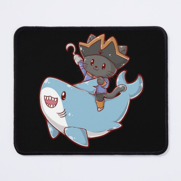 Item preview, Cute Pirate Cat Rides Shark designed and sold by palaco210.