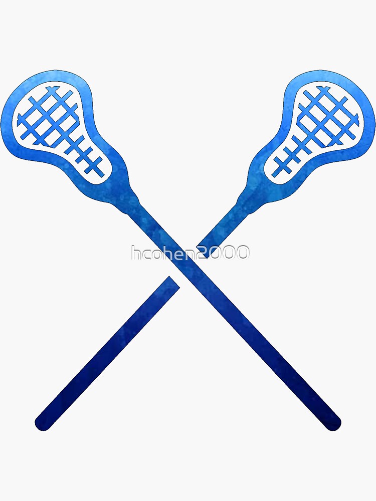 Blue Lacrosse Stick Sticker by College Mascot Designs - Pixels