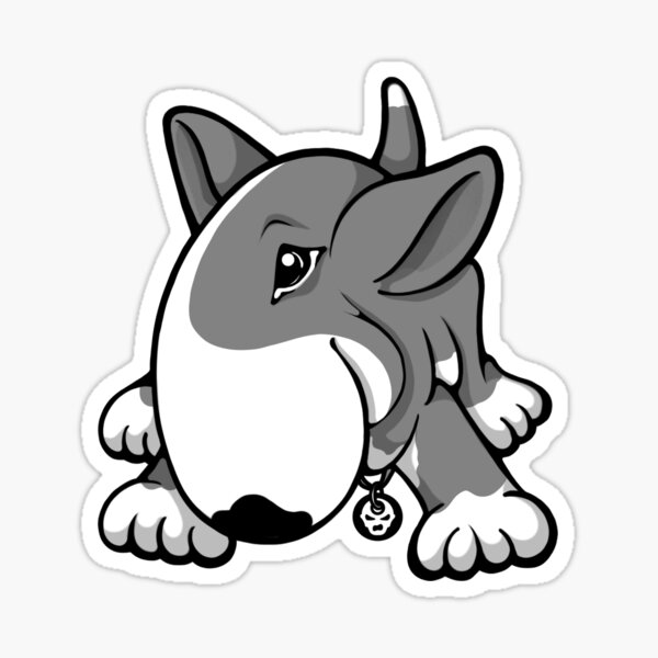 Item preview, Let's Play English Bull Terrier Grey  designed and sold by Sookiesooker.